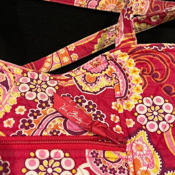 Vera Bradley Raspberry Fizz Retired Pattern 11x9 2 Handle Tote/Handbag - Picture 5 of 8